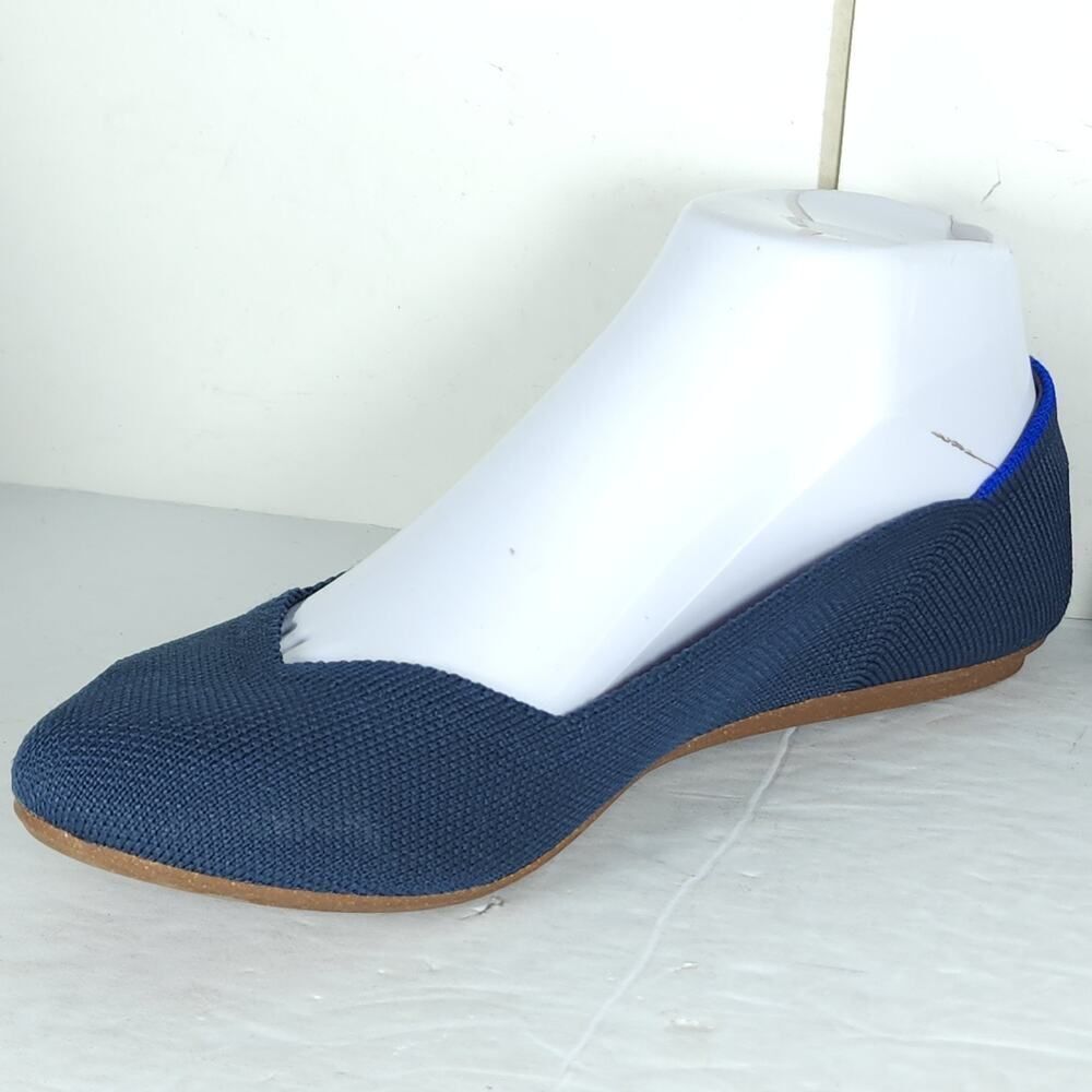 Rothy's Women's The Flat Round Toe US6 Navy Blue Textile Slip On Ballet Flats - Picture 8 of 16